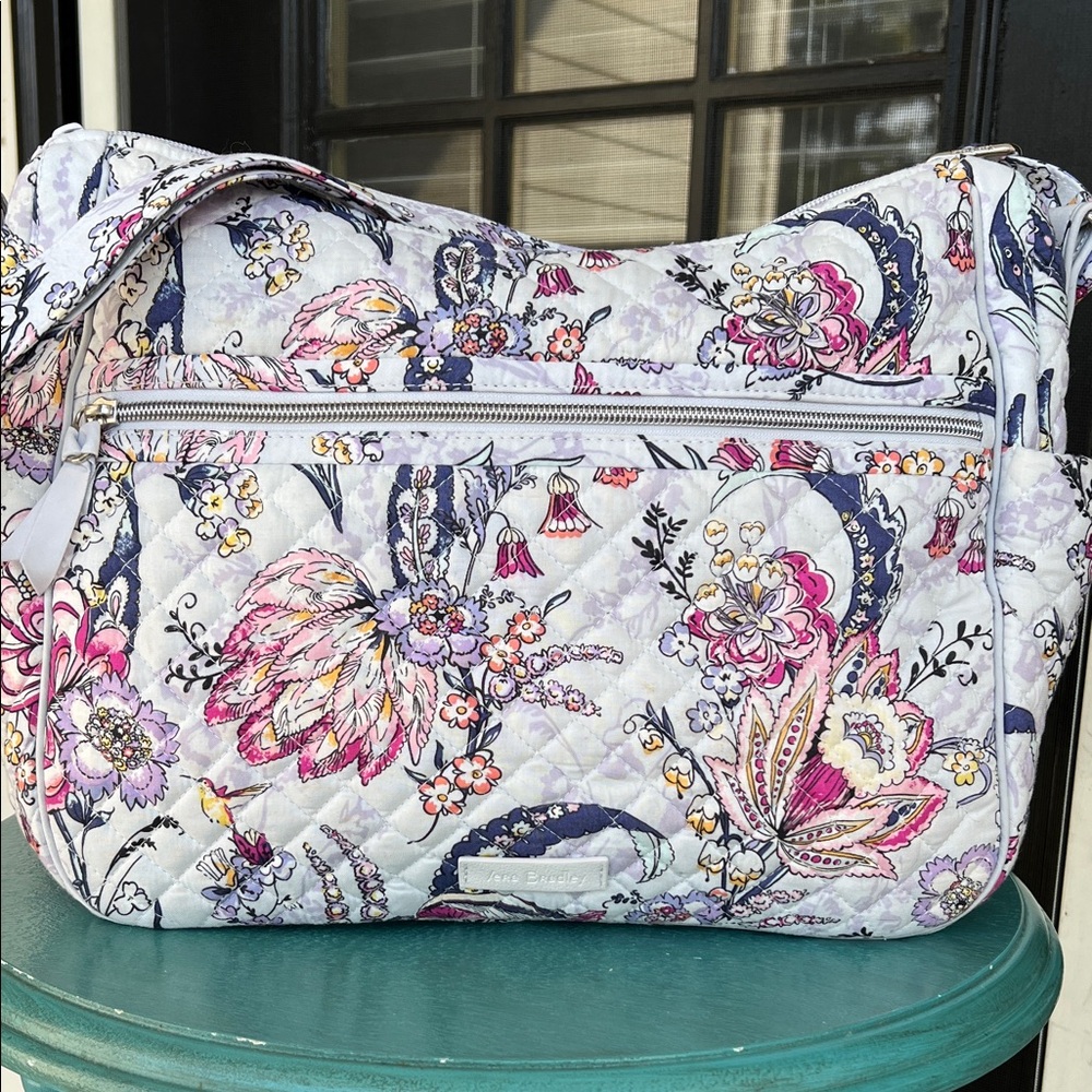 Vera Bradley Large On The Go Crossbody Bag in Hummingbird Park